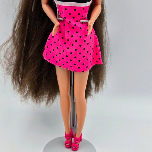 Totally Hair Barbie Doll Brunette 1991 1117 Mattel Read - Picture 4 of 16